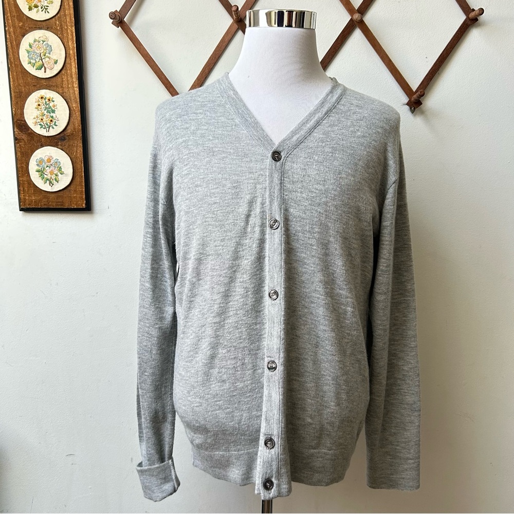 Minimalist Button-Up Cardigan Knit Sweater